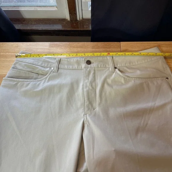 Lululemon ABC Classic Fit 5 Pocket Pant Warpstreme Warm Ash Grey Mens 36W 28L